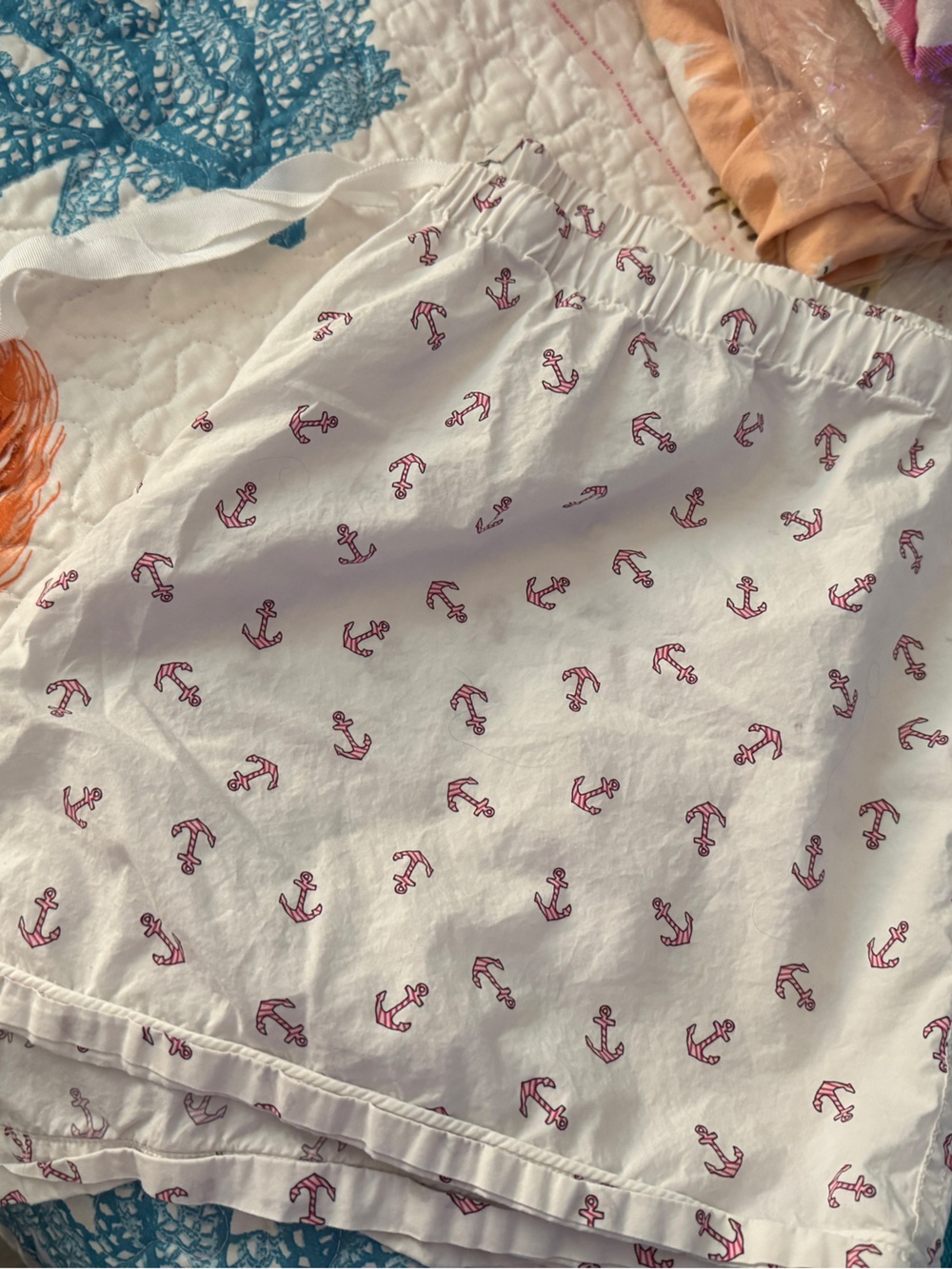 J Crews White Anchor-Print Women’s boxers